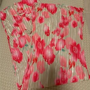 Floral strapless dress